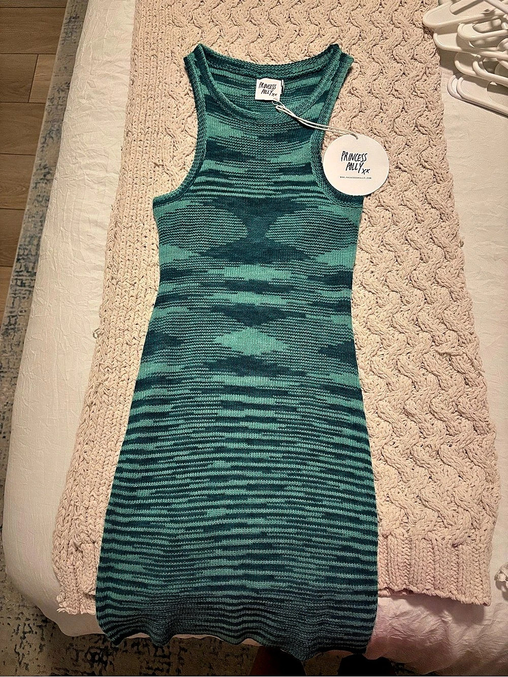 Princess Polly Green Abstract Mini Dress NWT